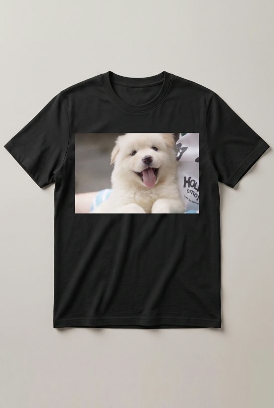 강아지 사진을 블랙 티에